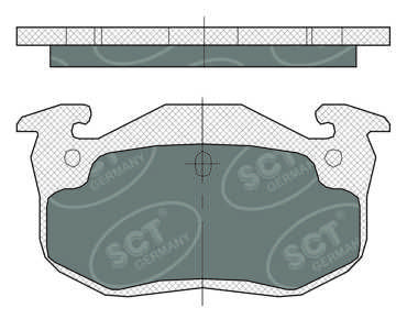 SCT GERMANY Комплект тормозных колодок, дисковый тормоз SP 385 PR